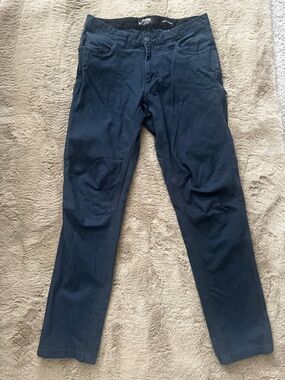Off the grid Men's Dark Navy Performance Pants 32x32 taper fit